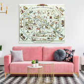 Toile Plan de vie et d'attractions de Berlin (Insitu(Salon))