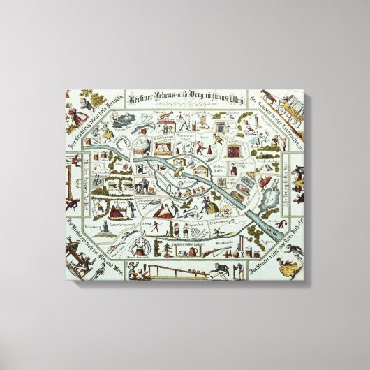 Toile Plan de vie et d'attractions de Berlin (Recto)