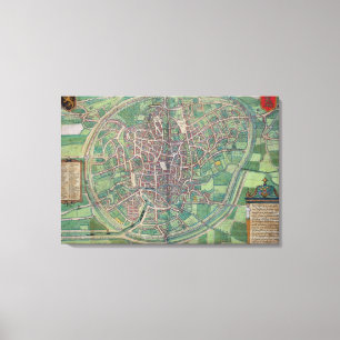 Toile Plan de ville de Bruxelles, de 'Terra de Civitates
