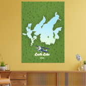 Toile Plan de voyage du lac Leech (Insitu(Salon))