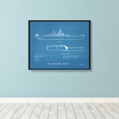 Toile Plan directeur USS Missouri BB-63 (Insitu (Plancher de Bois))