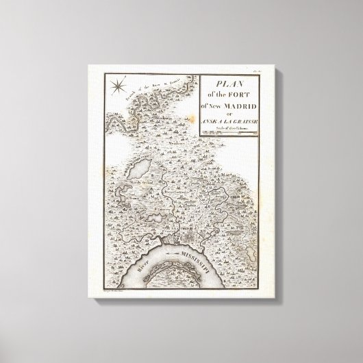 Toile Plan du Fort du New Madrid (Recto)