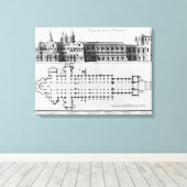 Toile Plan et élévation de l'abbaye de Cluny (Insitu (Plancher de Bois))