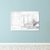 Toile Plan et vue sur la Mosquée Bleue (1609-16), constr (Insitu (Plancher de Bois))