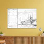 Toile Plan et vue sur la Mosquée Bleue (1609-16), constr (Insitu(Salon))