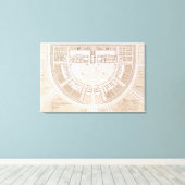 Toile Plan général des salines dans "ville idéale" (Insitu (Plancher de Bois))