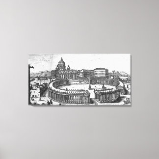 Toile Plan original de Bernini pour le Carré de Saint-Pi