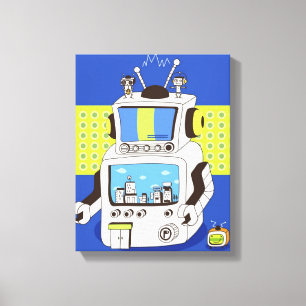 Toile Plan rapproché d'un robot