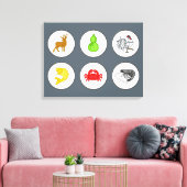 Toile Planche de crabe de poisson - Sepia (Insitu(Salon))