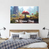 Toile Plancher forestier enchanté : Champignons et fougè (Insitu(Chambre))