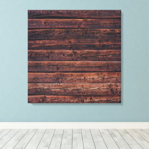 Toile Planches de bois avec détails du grain, photo rapp