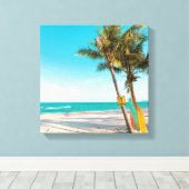 Toile Planches de surf sur la plage coussin (Insitu (Plancher de Bois))