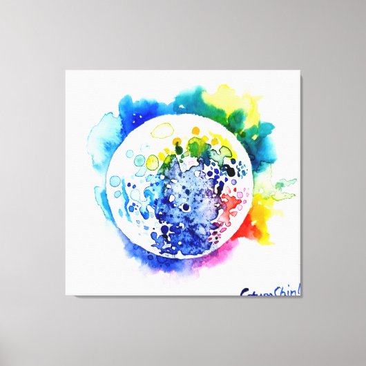 Toile Planète colorée (Recto)