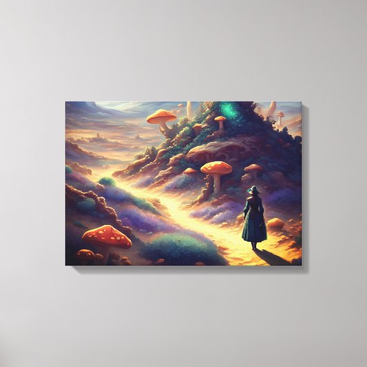 Toile Planète de champignons Aliens (Recto)