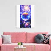 Toile Planète Galaxie et nébuleuse (Insitu(Salon))