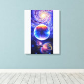 Toile Planète Galaxie et nébuleuse (Insitu (Plancher de Bois))