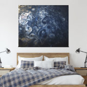 Toile Planète Jupiter Blues Blue White Juno Cam Swirling (Insitu(Chambre))
