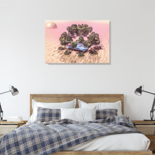 Toile Planète Mars. Aube