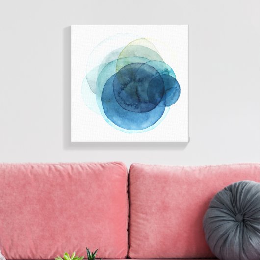 Toile Planètes en évolution - Cercles d'aquarelle (Insitu(Salon))