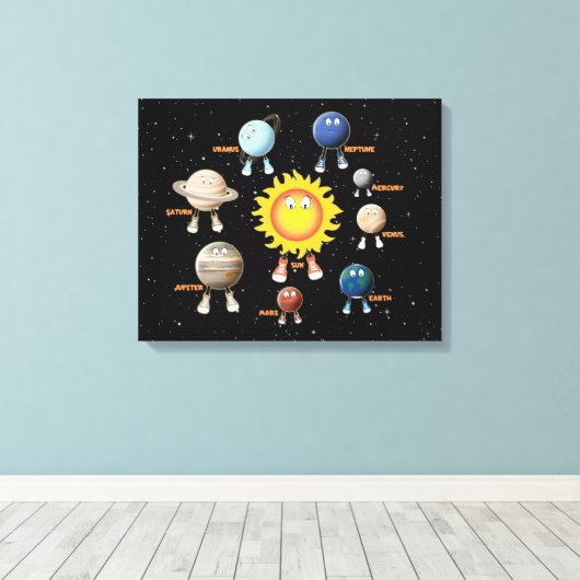 Toile Planètes et système solaire (Insitu (Plancher de Bois))