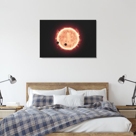 Toile Planètes Transitant Red Nwarf Star Dans Trappist-1 (Insitu(Chambre))