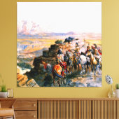 Toile "Planification de l'attaque" par Charles M Russell (Insitu(Salon))
