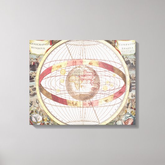 Toile Planisphère, de "Atlas Coelestis" (Recto)