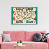 Toile Planisphère d'ornat, carte des étoiles, planètes (Insitu(Salon))