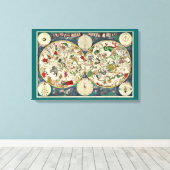 Toile Planisphère d'ornat, carte des étoiles, planètes (Insitu (Plancher de Bois))