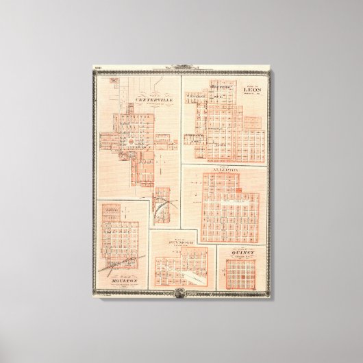 Toile Plans de Centerville, Leon, Moulton (Recto)