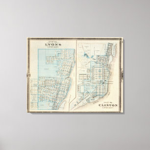 Toile Plans de Lyons et Clinton, Comté de Clinton