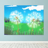 Toile Plante Dandelion (Insitu (Plancher de Bois))