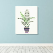 Toile Plante dans Vase décorative (Insitu (Plancher de Bois))