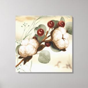 Toile Plante poule de coton Imprimer
