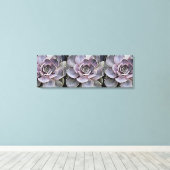 Toile Plante succulente Echeveria "Rose" gris-bleu rosé (Insitu (Plancher de Bois))