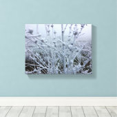 Toile Plantes givrées Paysage d'hiver (Insitu (Plancher de Bois))