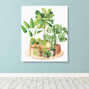 Toile Plantes tropicales à l'aquarelle
