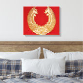 Toile Plaque avec deux dragons et un masque à cravate de (Insitu(Chambre))