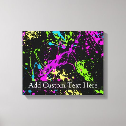 Toile Plaque noire/néon personnalisée (Recto)