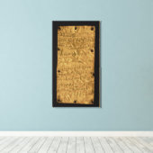 Toile Plaque or avec inscription phénicienne, de Père No (Insitu (Plancher de Bois))