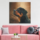 Toile Plaque Rottweiler (Insitu(Salon))