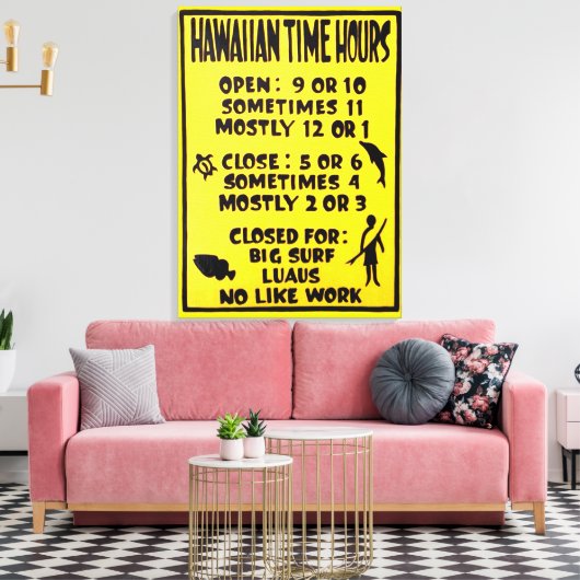 Toile plaque temporelle hawaïenne (Insitu(Salon))