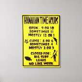 Toile plaque temporelle hawaïenne (Recto)