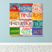 Toile Plaques de licence américaines Art America (Insitu (Plancher de Bois))