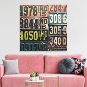 Toile Plaques de licence vintages (Insitu(Salon))