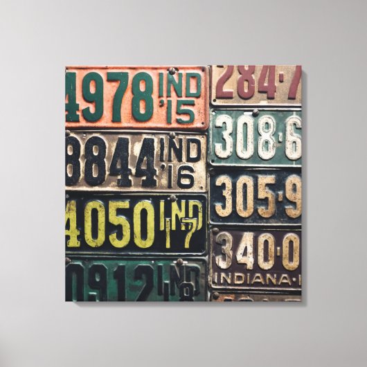 Toile Plaques de licence vintages (Recto)