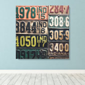 Toile Plaques de licence vintages (Insitu (Plancher de Bois))