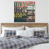 Toile Plaques de licence vintages (Insitu(Chambre))