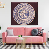 Toile Plat bleu, dérivé d'une Ming Export tardive (Insitu(Salon))