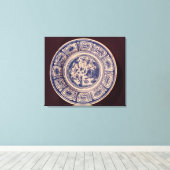 Toile Plat bleu, dérivé d'une Ming Export tardive (Insitu (Plancher de Bois))